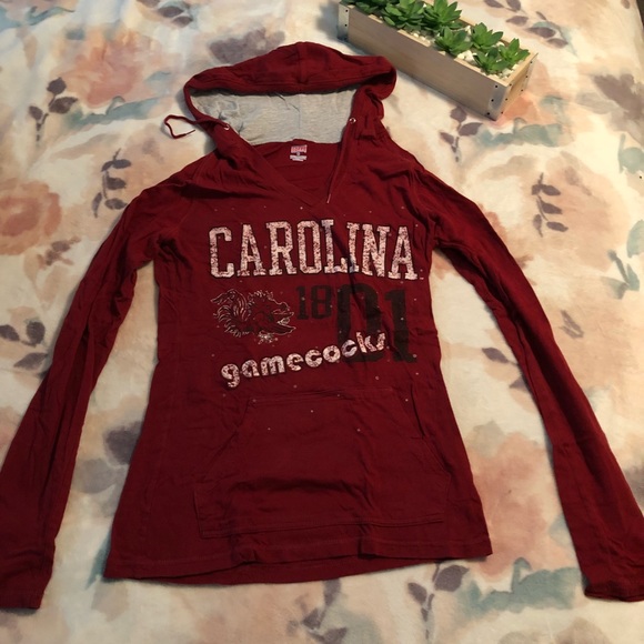 Gamecock Garnet Hooded long sleeve t shirt - Picture 2 of 6